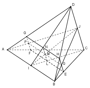 Cho tứ diện ABCD  có  (ảnh 1)