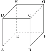 Cho hình lập phương ABCD.EFGH Hãy xác định góc giữa cặp vectơ (ảnh 1)