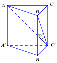 Tính thể tích khối lăng trụ  ABC.A'B'C' (ảnh 1)