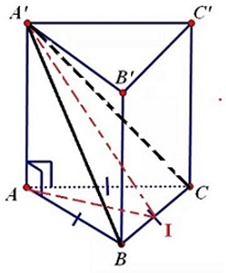 Cho lăng trụ đều ABC.A'B'C' có tất cả các cạnh bằng a. (ảnh 1)