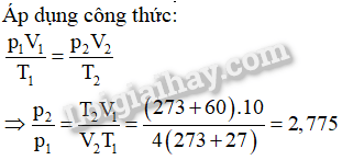 Giải SGK Vật Lí 12 Bài 7 (Chân trời sáng tạo): Phương trình trạng thái của khí lí tưởng (ảnh 2)