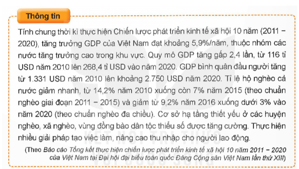 Em hãy chỉ ra vai trò của tăng trưởng kinh tế được đề cập trong thông tin trên