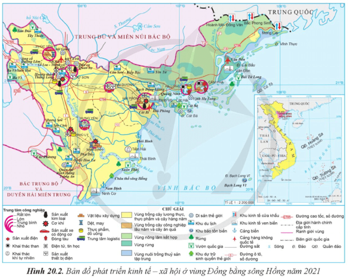 Dựa vào thông tin và hình 20.2 hãy phân tích vấn đề phát triển công nghiệp
