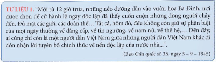 Khai thác thông tin và Tư liệu 1 trong mục, hãy trình bày những diễn biến chính