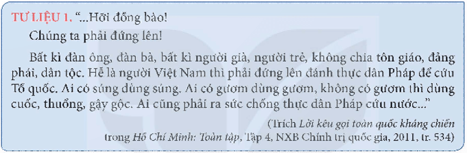 Khai thác thông tin và Tư liệu 1 trong mục trình bày khái quát diễn biến chính