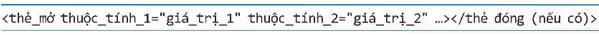 Cách viết thẻ HTML có nhiều thuộc tính sau đây đúng hay sai
