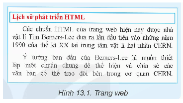 Quan sát trang web trong hình 13.1 trả lời các câu hỏi sau