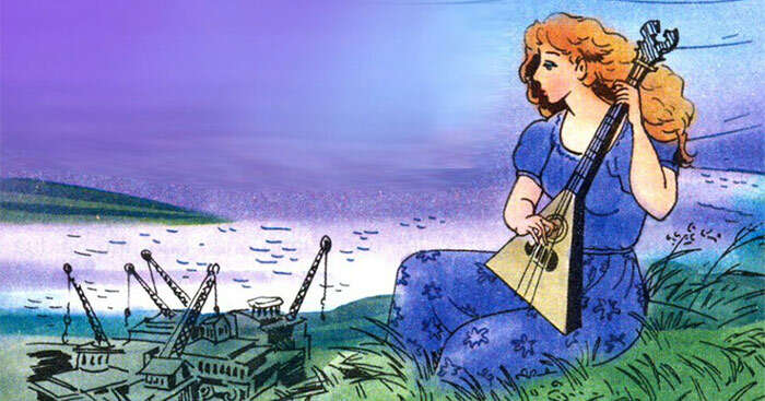 TOP 10 bài Cảm nghĩ về hình ảnh cô gái Nga chơi đàn ba-la-lai-ca trên công trường thuỷ điện sông Đà (ảnh 3)