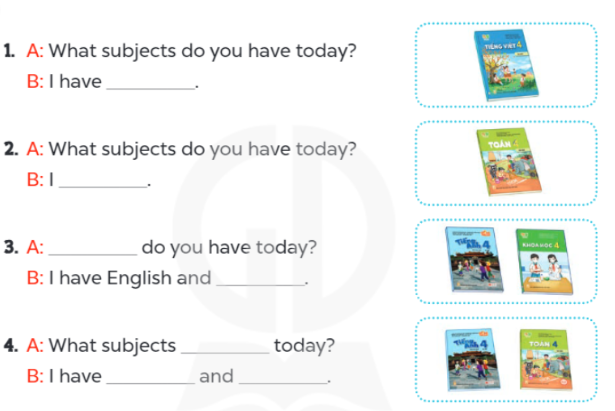 Giải SGK Tiếng Anh lớp 4 Unit 7: Our timetables | Global Success (ảnh 5)