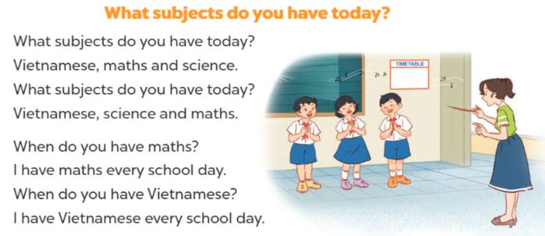 Giải SGK Tiếng Anh lớp 4 Unit 7: Our timetables | Global Success (ảnh 12)