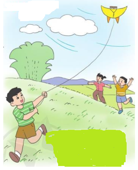 Từ Phơi ở khổ 3 cho biết khổ thơ này tả cảnh thả diều vào thời gian nào  trong ngày...