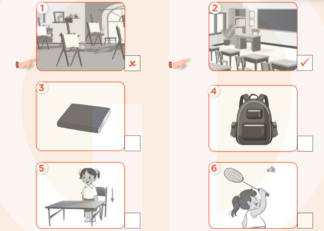 Sách bài tập Tiếng Anh lớp 3 Self-check 2 trang 49 Listening - Kết nối tri thức (ảnh 1)