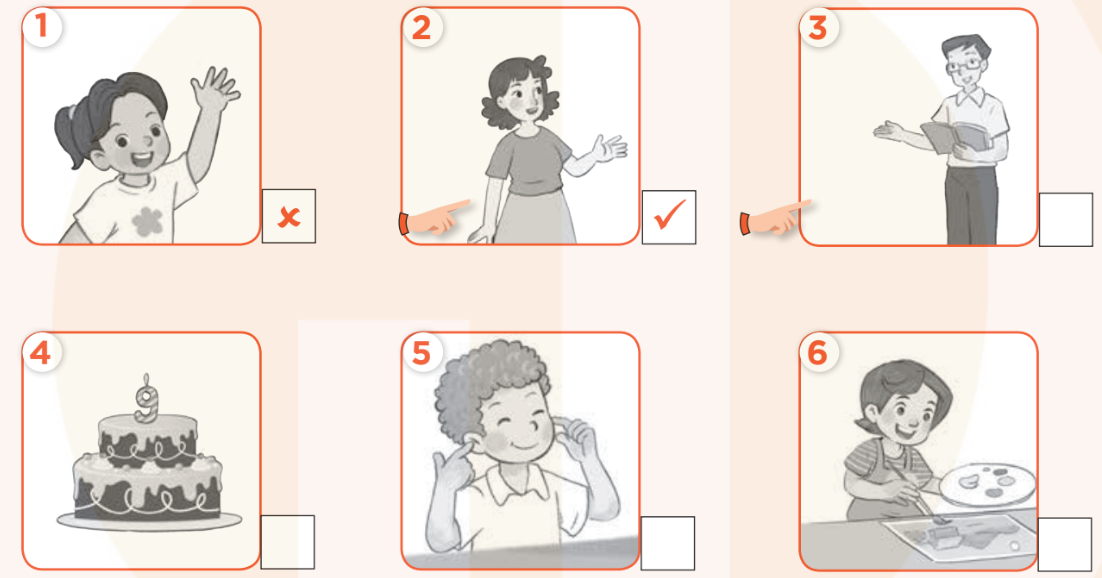 Sách bài tập Tiếng Anh lớp 3 Self-check 1 trang 25 Listening - Kết nối tri thức (ảnh 1)