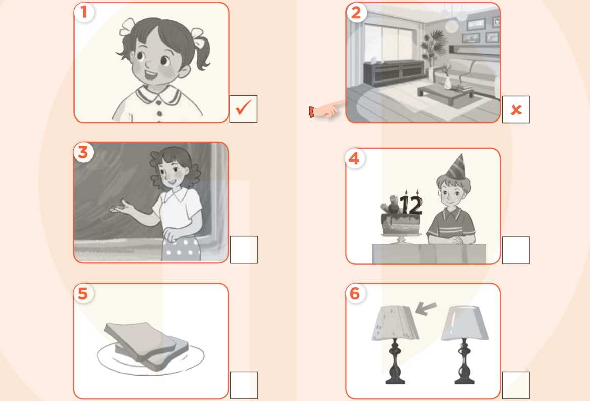 Sách bài tập Tiếng Anh lớp 3 Self-check 3 trang 73 Listening - Kết nối tri thức (ảnh 1)