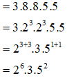 Hãy phân tích các số A, B sau đây ra thừa số nguyên tố: A = 6^2.9^3