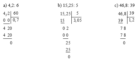 Vở bài tập Toán lớp 5 Kết nối tri thức Bài 22: Phép chia số thập phân