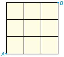 Quan sát hình dưới và chỉ ra ít nhất hai cách, để một con kiến bò từ A