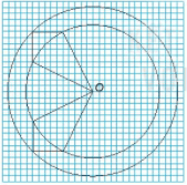 Vẽ hình dưới đây vào giấy kẻ ô vuông rồi vẽ thêm để được hình nhận điểm O