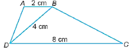 Cho hình thang ABCD (AB // CD). Biết rằng AB = 2 cm, BD = 4 cm, CD = 8 cm