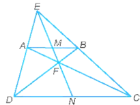 Cho hình thang ABCD (AB // CD). Biết rằng AD cắt BC tại E, AC cắt BD tại F