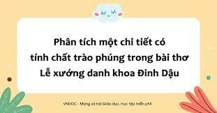 TOP 10 bài Viết đoạn văn phân tích một chi tiết có tính chất trào phúng mà em ấn tượng nhất 2023 SIÊU HAY (ảnh 2)
